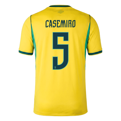 CASEMIRO #5 Brazil Home Soccer Jersey World Cup 2026 Yellow