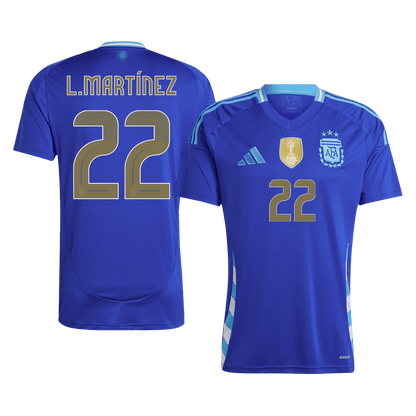 L.MART?NEZ #22 Argentina Away Soccer Jersey 2024