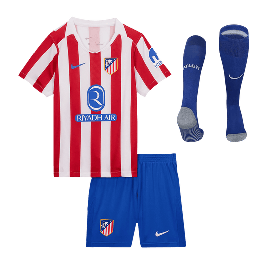 Kid's Atletico Madrid Home Soccer Jersey Kit(Jersey+Shorts+Socks) 2025/26