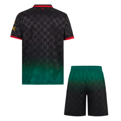 AC Milan Fourth Away Soccer Jersey Kit(Jersey+Shorts) 2024/25 Green&Black