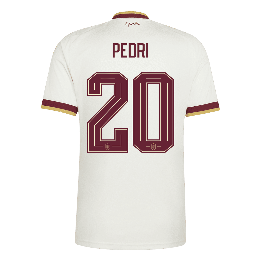 PEDRI #20 Spain Champion Edition Away Soccer Jersey World Cup 2026 White