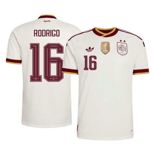 Authentic RODRIGO #16 Spain Away Soccer Jersey 2026