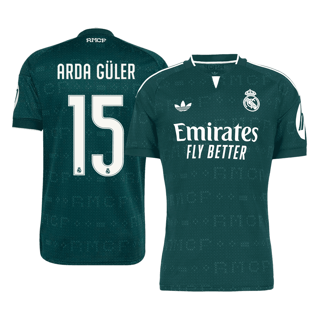 ARDA GÜLER #15 Real Madrid Away Soccer Jersey 2026/27 Green