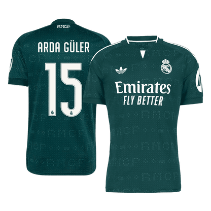ARDA GÜLER #15 Real Madrid Away Soccer Jersey 2026/27 Green
