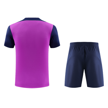 Barcelona Pre-Match Training Soccer Jersey Kit(Jersey+Shorts) 2025/26 Purple