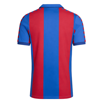 Men Retro Fan Version 80/82 Barcelona Home Soccer Jersey Short Sleeve Blue&Garnet