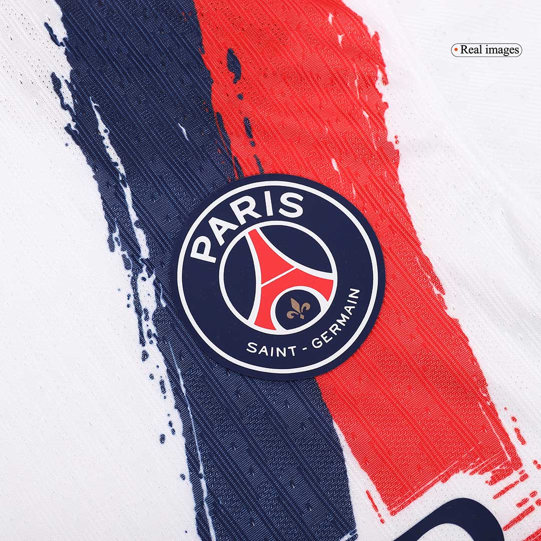 Authentic  O.DEMBÉLÉ #10 PSG Away Soccer Jersey 2024/25 White