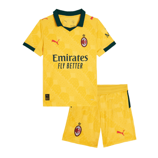 Kid's AC Milan Third Away Soccer Jersey Kit(Jersey+Shorts) 2025/26