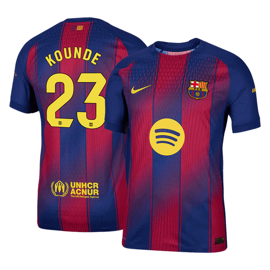 Authentic KOUNDE #23 Barcelona Home Soccer Jersey 2025/26