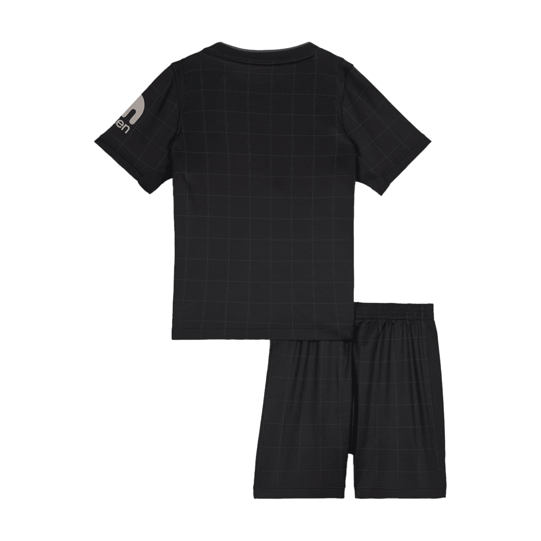 Kid's Tottenham Hotspur Away Soccer Jersey Kit(Jersey+Shorts) 2025/26 Black