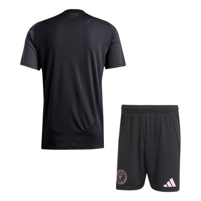 Inter Miami Away Soccer Jersey Kit(Jersey+Shorts) 2025 Black&Gray