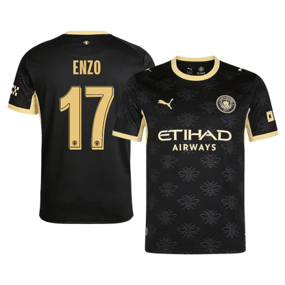ENZO #17 Manchester City Away Soccer Jersey 2026/27 Black - UCL