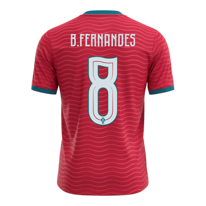 B.FERNANDES #8 Portugal Home Football Shirt 2026