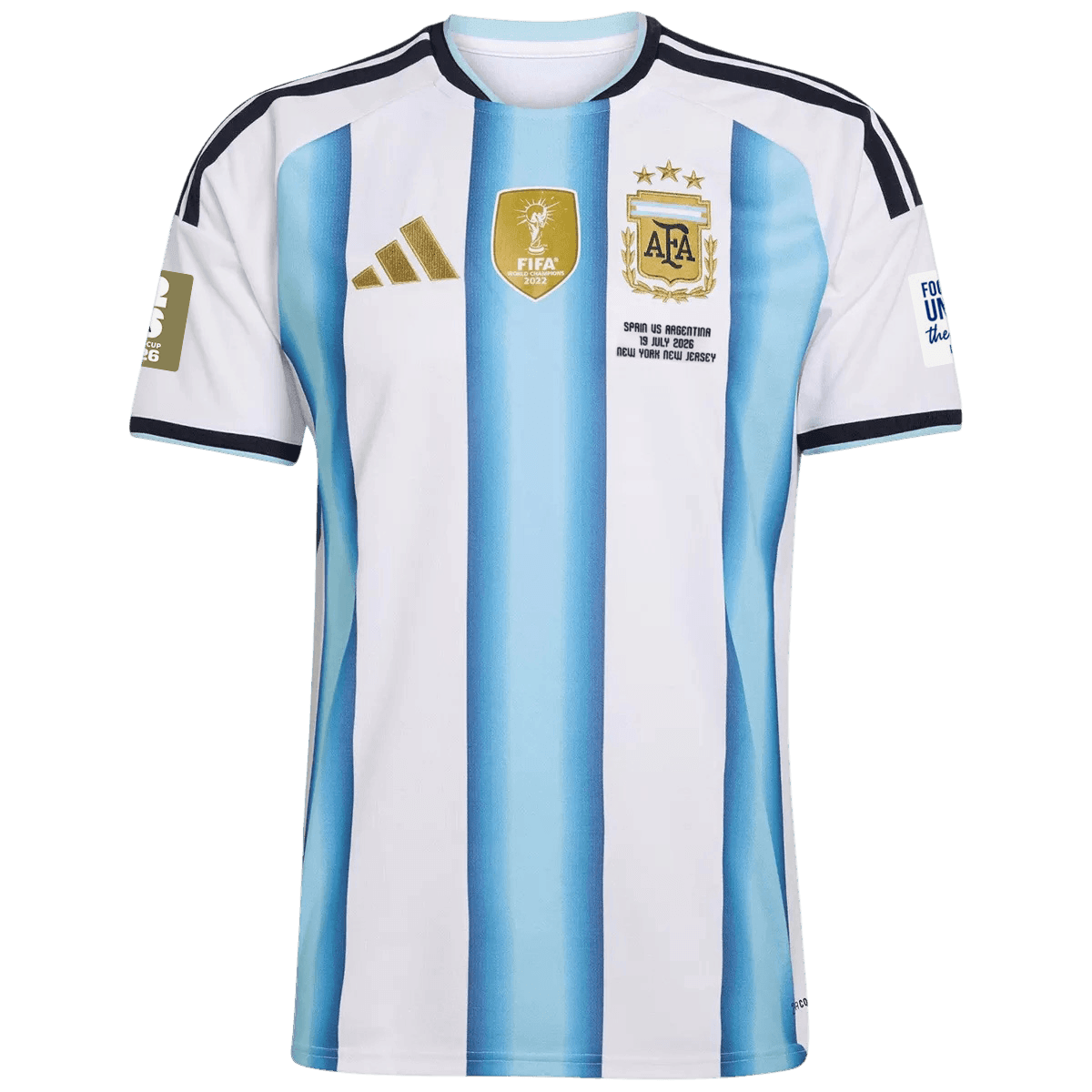 Argentina Home Soccer Jersey FIFA World Cup 2026 Final Match Edition (With Patches)