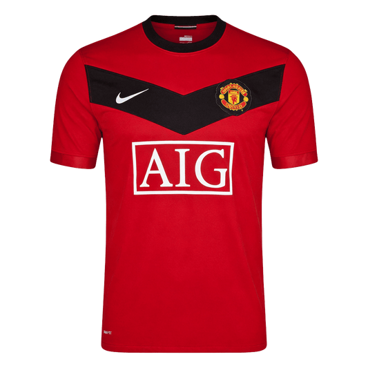 Men Retro Fan Version Manchester United Home Soccer Jersey 2009/10 Red