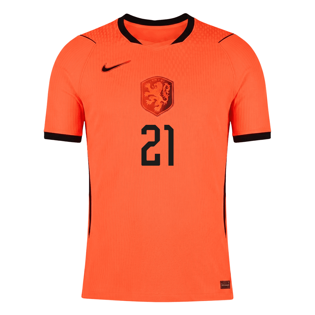 Authentic F.DE JONG #21 Netherlands Home Soccer Jersey 2026