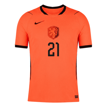 Authentic F.DE JONG #21 Netherlands Home Soccer Jersey 2026