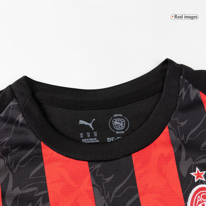 Kid's AC Milan Home Soccer Jersey Kit(Jersey+Shorts+Socks) 2025/26 Red&Black