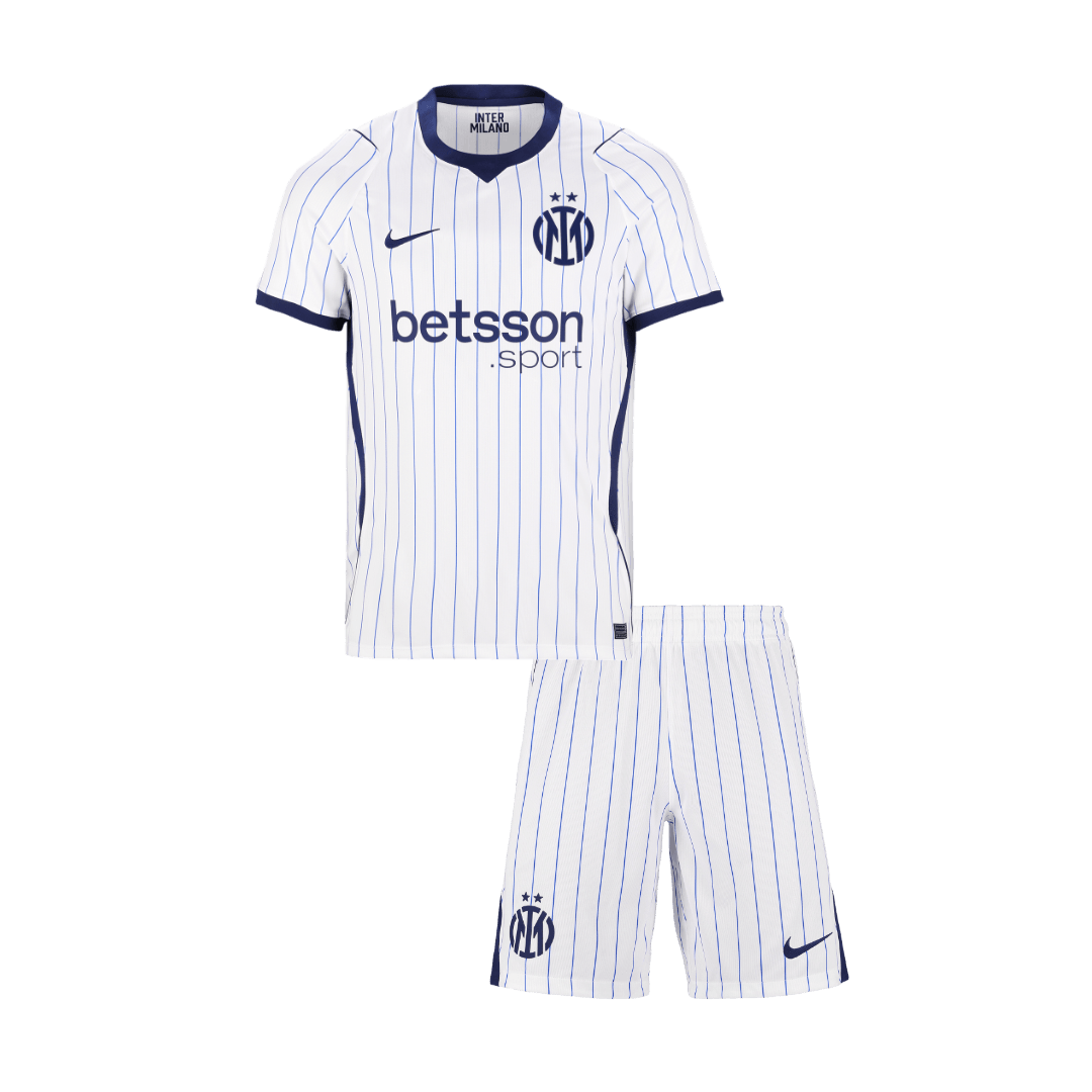 Kids Inter Milan Away Soccer Jersey Kit (Jersey+Shorts) 2026/27 White