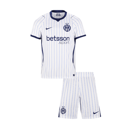 Kids Inter Milan Away Soccer Jersey Kit (Jersey+Shorts) 2026/27 White