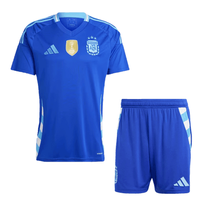 Men's Argentina Away Soccer Jersey Kit  (Jersey+Shorts) 2024
