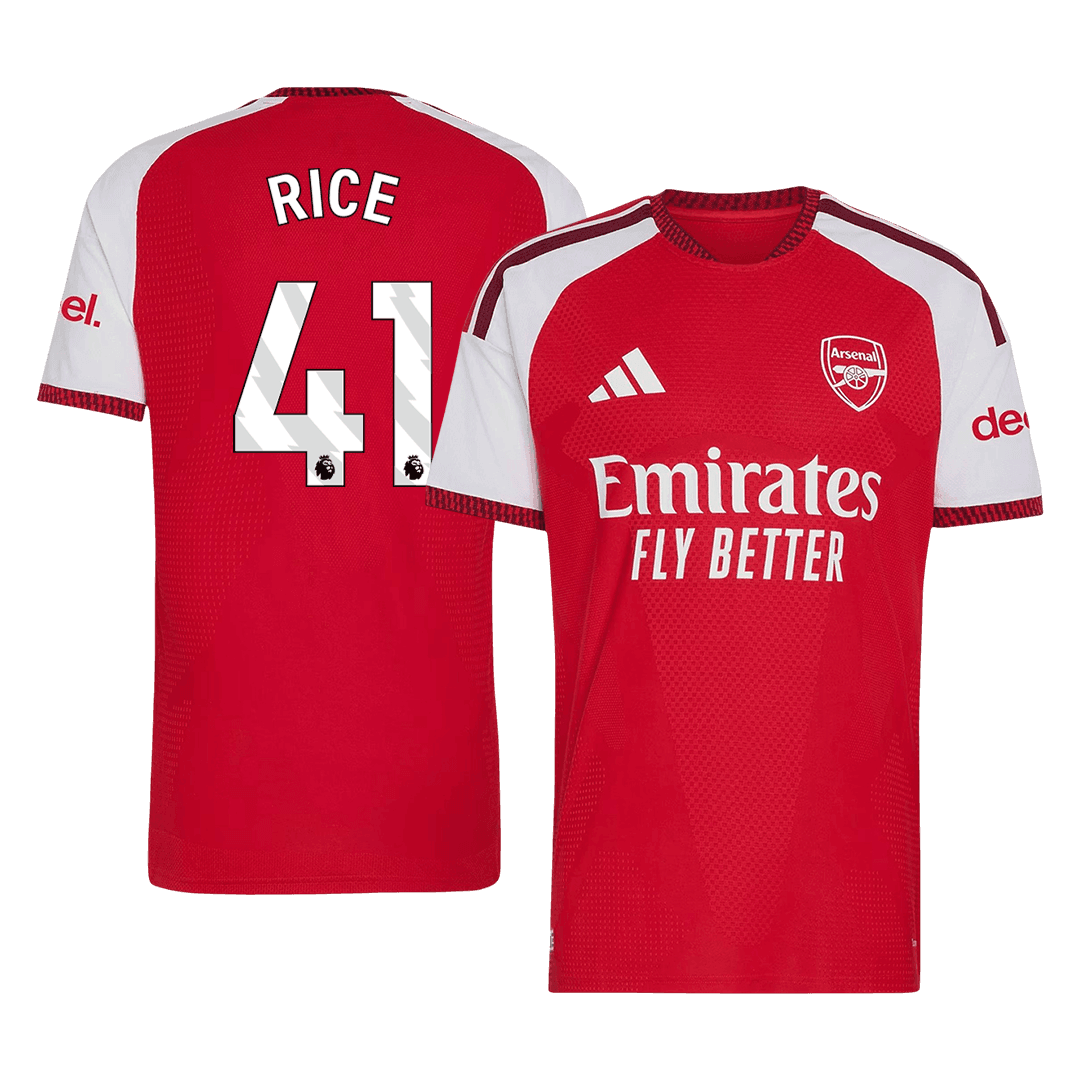 Authentic RICE #41 Arsenal Home Soccer Jersey 2026/27