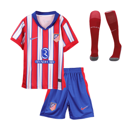 Kid's Atletico Madrid Home Soccer Jersey Kit(Jersey+Shorts+Socks) 2024/25