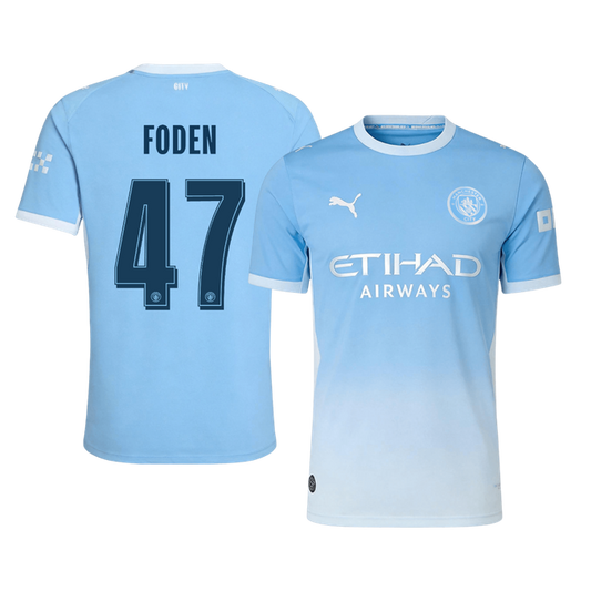 Player Version FODEN #47 Manchester City Home Football Jersey 2026/27