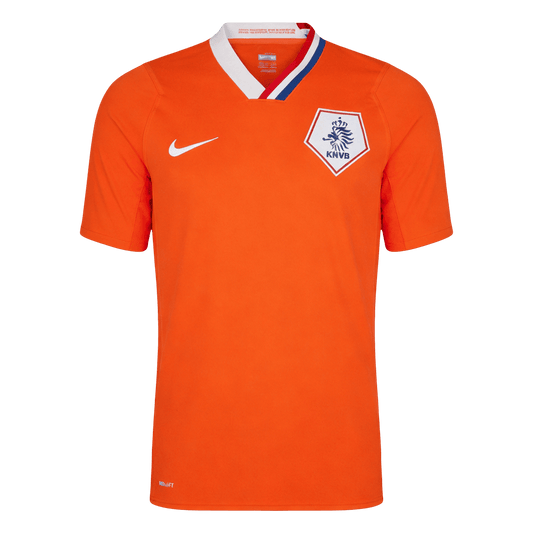 Men Retro Fan Version 2008 Netherlands Home Soccer Jersey Orange