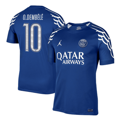 O.DEMBÉLÉ  #10 PSG Fourth Away Soccer Jersey 2024/25 Navy - UCL
