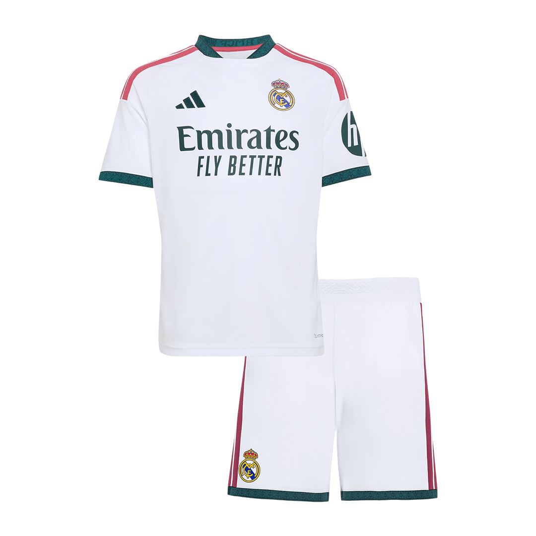 Player Version Kids Real Madrid Home Soccer Jersey Kit (Jersey+Shorts) 2026/27 White