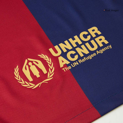 RAPHINHA #11 Barcelona Home Soccer Jersey 2024/25 Red&Blue - UCL