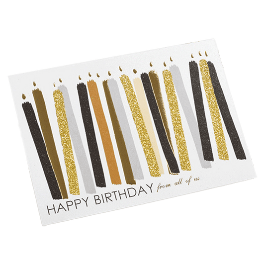 Custom Candle Birthday Card Brown football shirt 2025/26