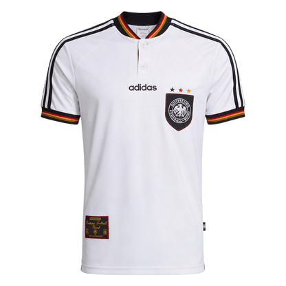 Men Retro Fan Version 1996 Germany Home Soccer Jersey White