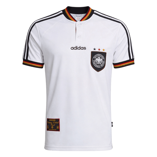 Men Retro Fan Version 1996 Germany Home Soccer Jersey White