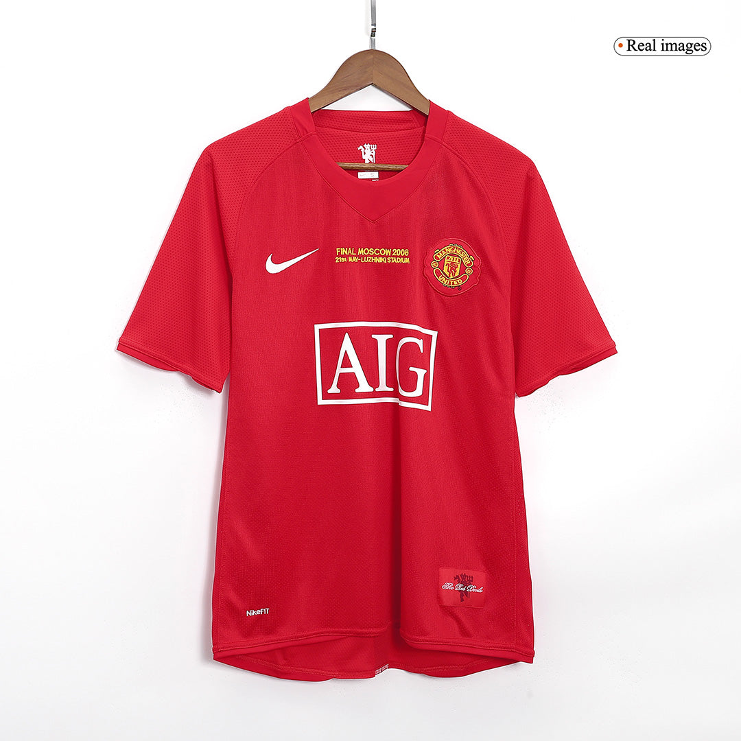 07-08 Manchester United Champion League Home Retro Jersey Shirt