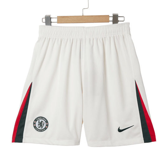 Chelsea Away Soccer Shorts 25/26 White
