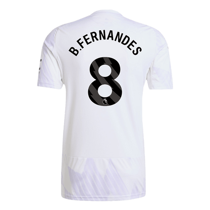 B.FERNANDES #8 Manchester United Away Soccer Jersey 2025/26 White