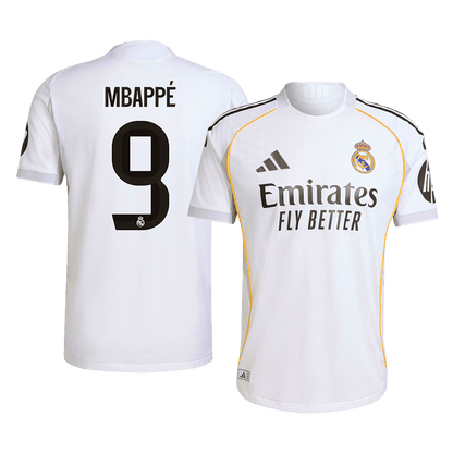 MBAPPÉ #9 Authentic Real Madrid Home Soccer Jersey 2025/26 White