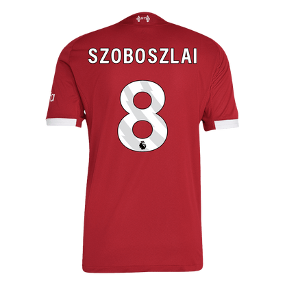 Authentic SZOBOSZLAI #8 Liverpool Home Soccer Jersey 2025/26