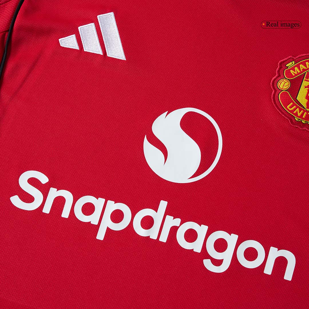 Manchester United Home Long Sleeve Soccer Jersey 2025/26 Red