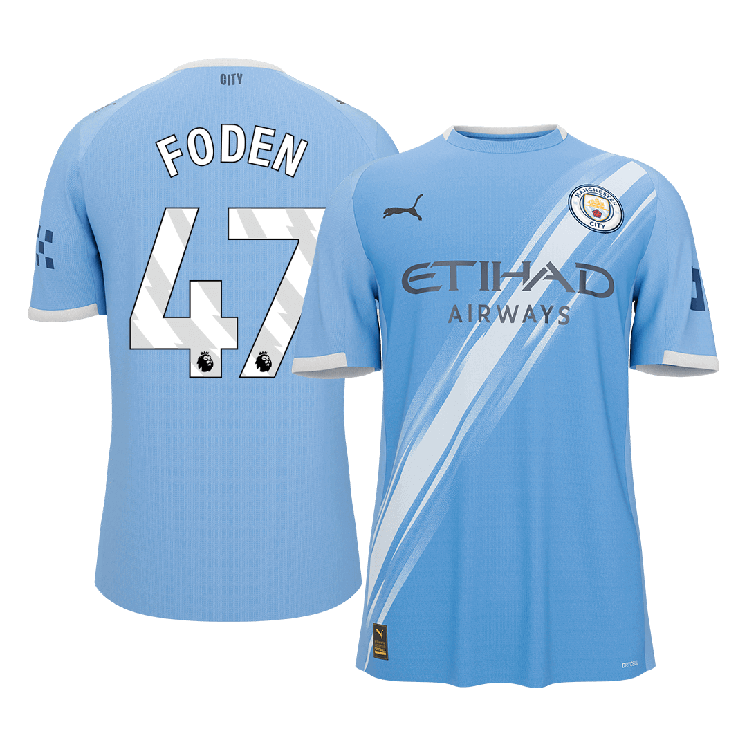 FODEN #47 Manchester City Home Soccer Jersey 2025/26 Blue