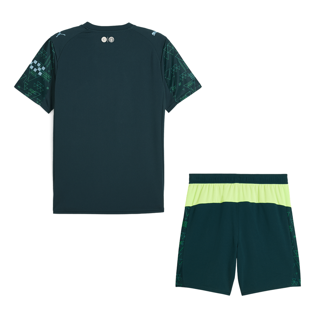 Manchester City Fourth Soccer Jersey Kit(Jersey+Shorts) 25/26 Green