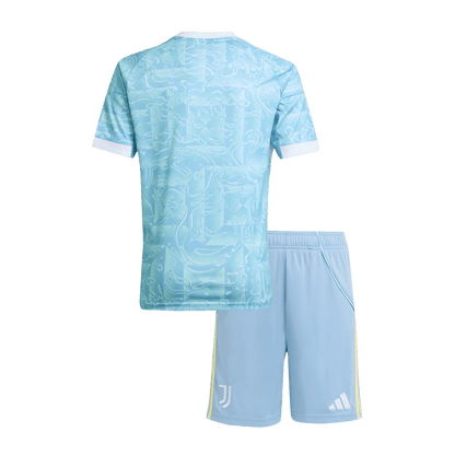 Kid's Juventus Away Soccer Jersey Kit 25/26 Blue
