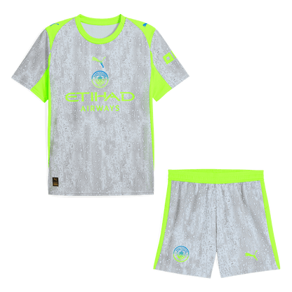 Manchester City Third Away Soccer Jersey Kit(Jersey+Shorts) 2025/26