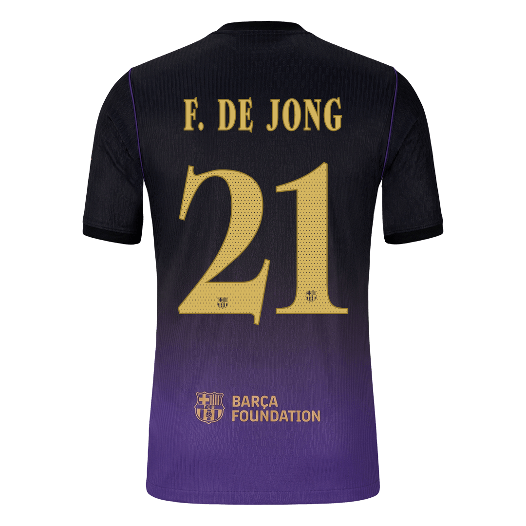 Player Version F. DE JONG #21 Barcelona Away Football Jersey 2026/27 - image 3