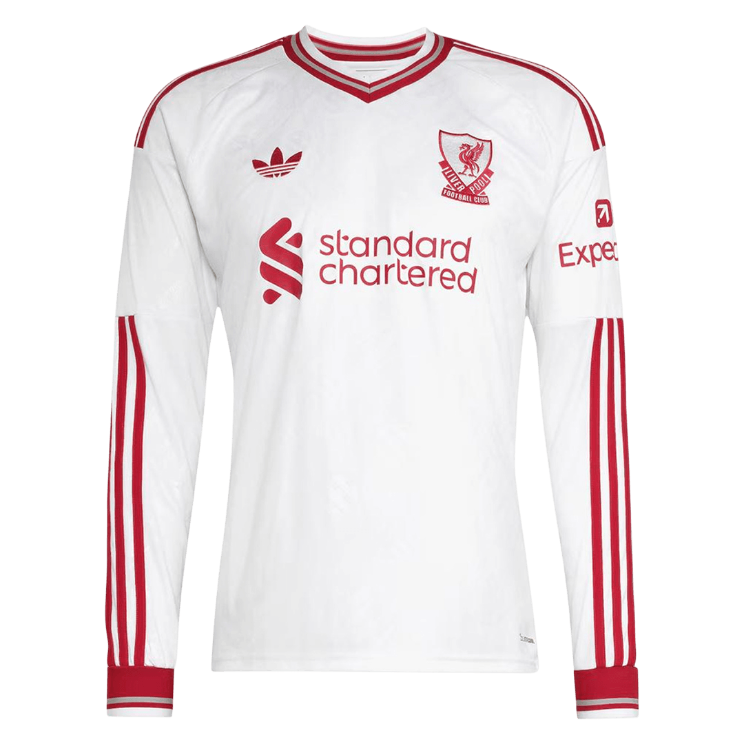 Liverpool Away Long Sleeve Soccer Jersey 2026/27 White