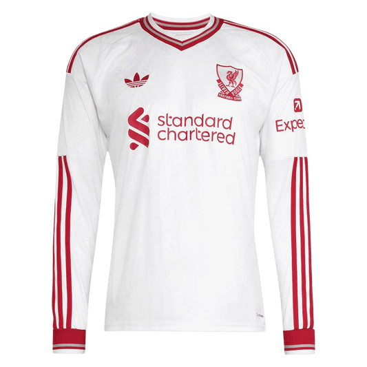 Liverpool Away Long Sleeve Soccer Jersey 2026/27 White