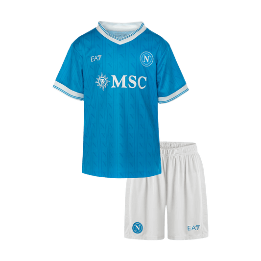 Kid's Napoli Home Soccer Jersey Kit(Jersey+Shorts) 2025/26