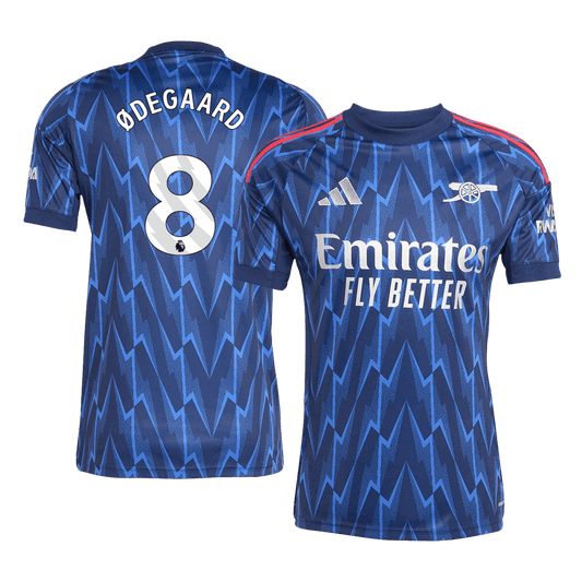ØDEGAARD #8 Arsenal Away Soccer Jersey 2025/26 Blue